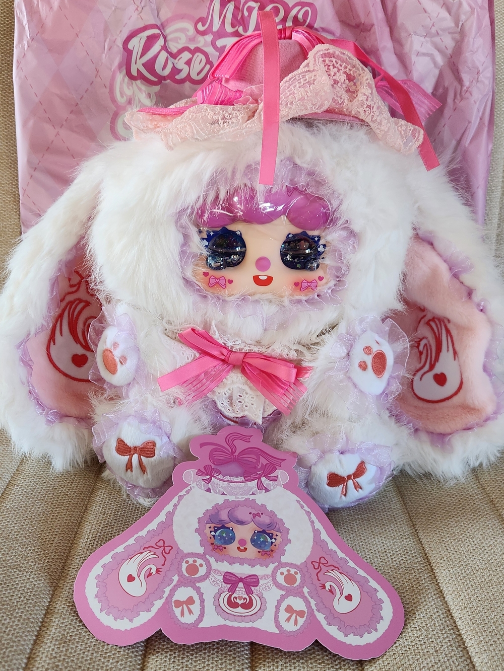 Migo Rose Tea Party 600% Confirmed White Blind Box Plush LIQUID EYES